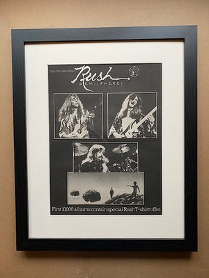 RUSH HEMISPHERES (B)(FRAMED) POSTER SIZED original music press advert from 1978 