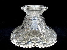 Vintage Heavy Pressed Glass CAKE or PUNCH BOWL STAND, Great For Display