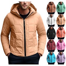 Men Parka Jacket for Cold Weather Hooded Warm Thick Outdoor Casual Winter Coat