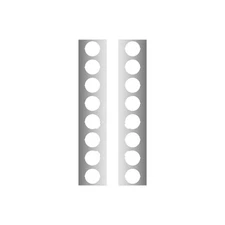 Trux Peterbilt 389 15in Premium Rear Air Cleaner Light Bar w/8 X 2in Light Holes