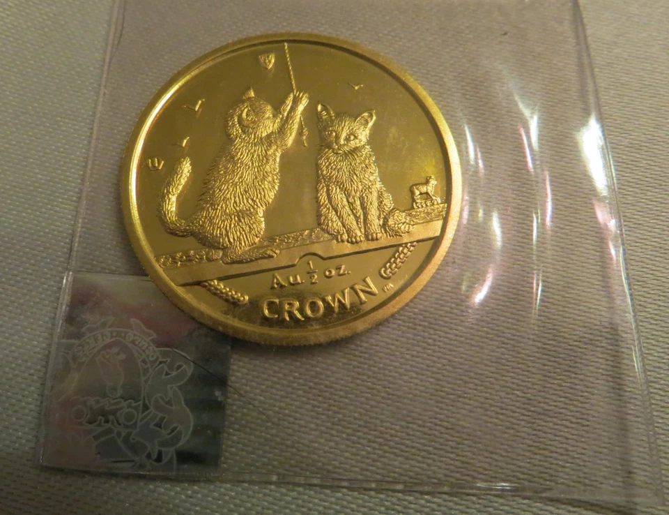 2001 Isle of Man 1/2 oz Gold Somali Cat RARE! - Image 3 of 3