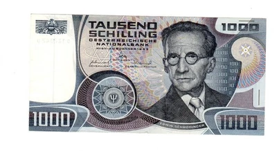 Autriche AUSTRIA Billet 1000 Schilling 1983 P152 E.Schrödinger QUASI NEUF AU-UNC - Photo 1/2