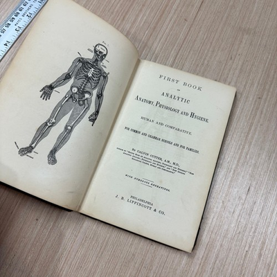 #ad #ad First Book of Analytic Anatomy Physiology and Hygiene Antique 1872 Cutter $19.99