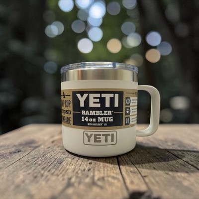 Yeti Rambler 14oz MUG *White* with Matching Mag Slider!!! | eBay