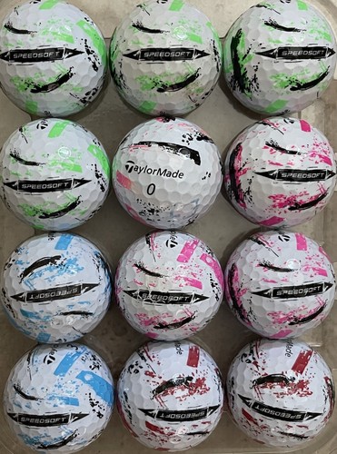 Taylormade Speedsoft Ink Used Golf Ball 4A Condition 12 Balls(1dz) - Picture 2 of 2