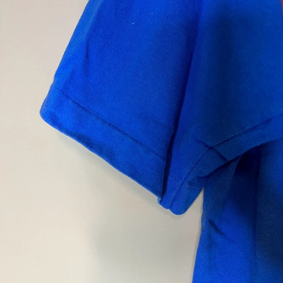 Винтажная футболка 90-х с изображением Микки Мауса Disney красно-бело-синяя большого размера США для взрослых OS - Изображение 4 из 4