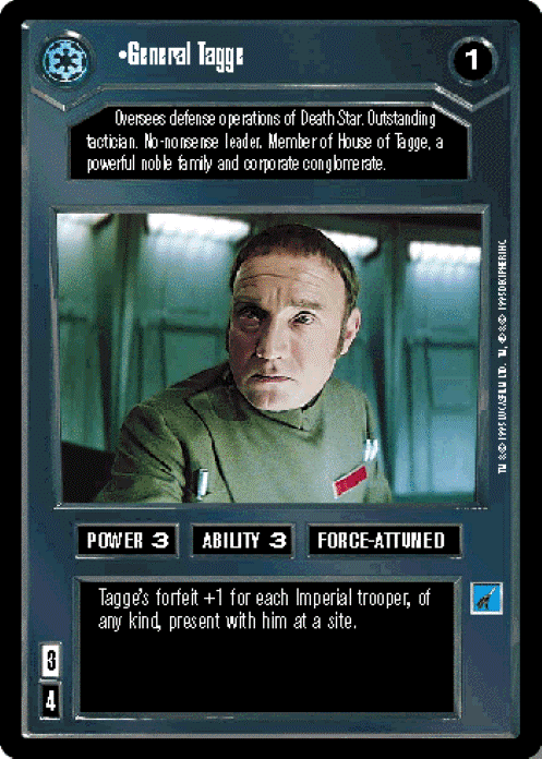 Star Wars CCG Limited Premiere BB M/NM General Tagge