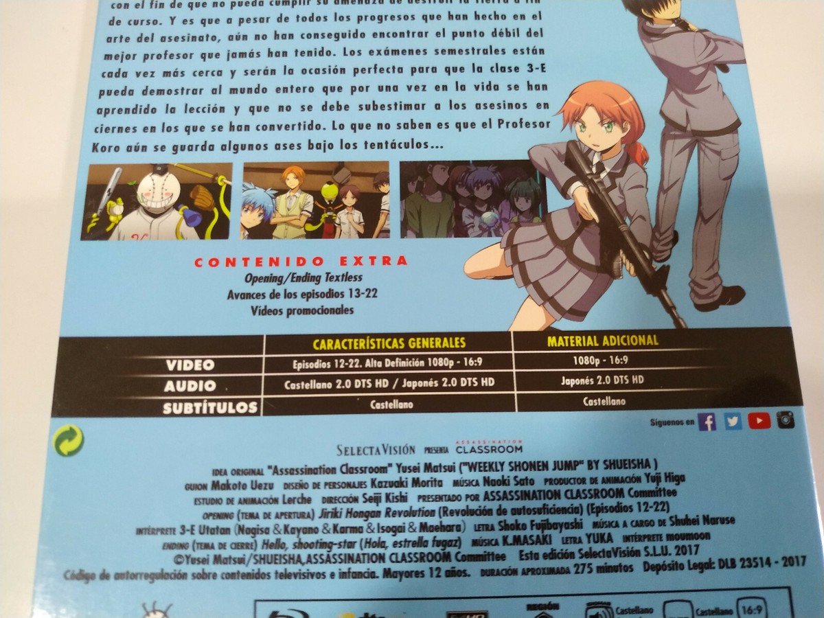 Assassination Classroom Season Part 11 Episodes Blu-Ray Am