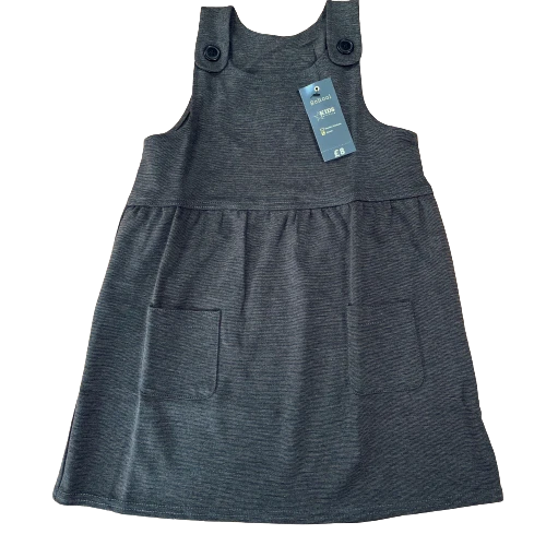 Grey jersey pinafore school dress top