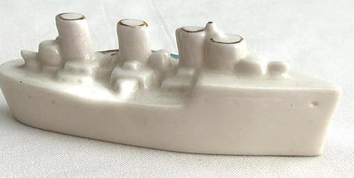 Antique WW1 crested china Destroyer Boat Llanfairfechan crest - Bild 3 von 4
