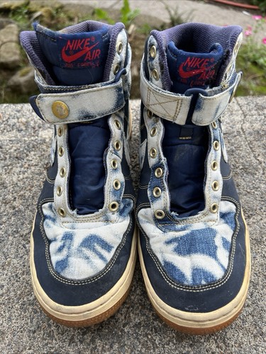 Nike Air Force 1 High '07 Denim Sneakers Mens Size 8 Navy 631039-400 - Picture 4 of 12
