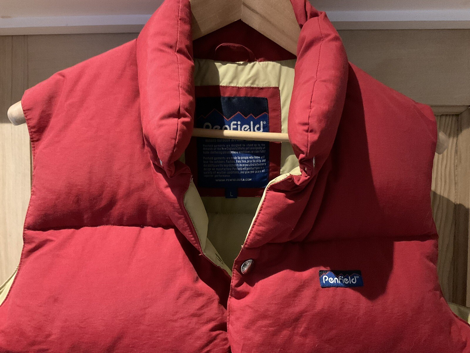 Mens Penfield Outback Vest / Gilet Large Red Good Condition. eBay