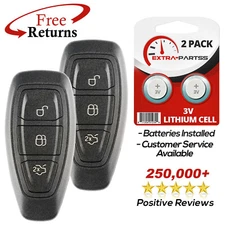 2 Remote Keyless Entry Fob Replacement Uncut Key Blade for Ford (KR55WK48801)