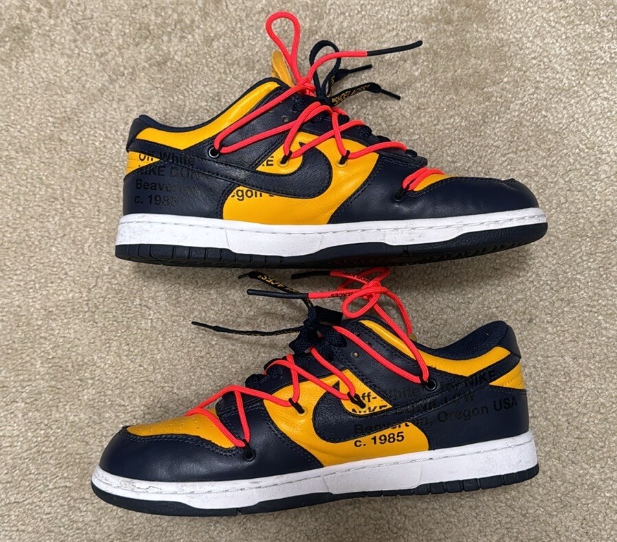 OFF WHITE X NIKE Taglia 9.5 Nike Dunk Low x OFF WHITE University G 2019