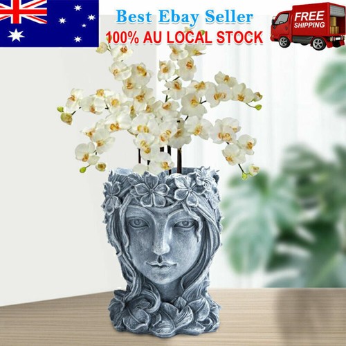 Goddess Head Design Succulents Plant Pot Resin Flowerpot for Office/Home Decor - Picture 12 of 12