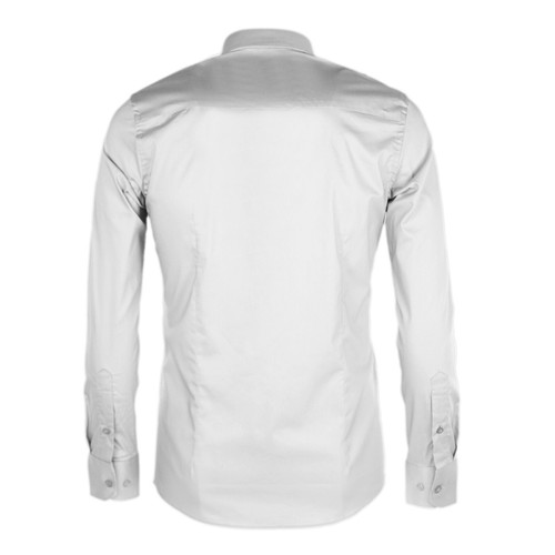 Camicia Uomo Sartoriale Slim Camicie Manica Lunga Cotone Celeste Bianca VEQUE - Imagen 20 de 26