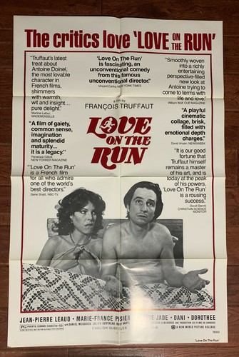 1979 LOVE ON THE RUN 27x41" 1-SH Movie Poster FN+ 6.5 Jean-Pierre Léaud