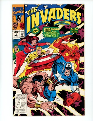 Invaders #1 1993 Marvel Comics VF- Captain America Namor Human Torch