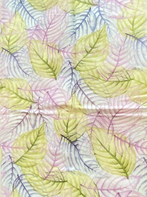 Potpourri Style Lavender Green Leaves Hoffman Cotton Quilting Fabric 37'' x 44''
