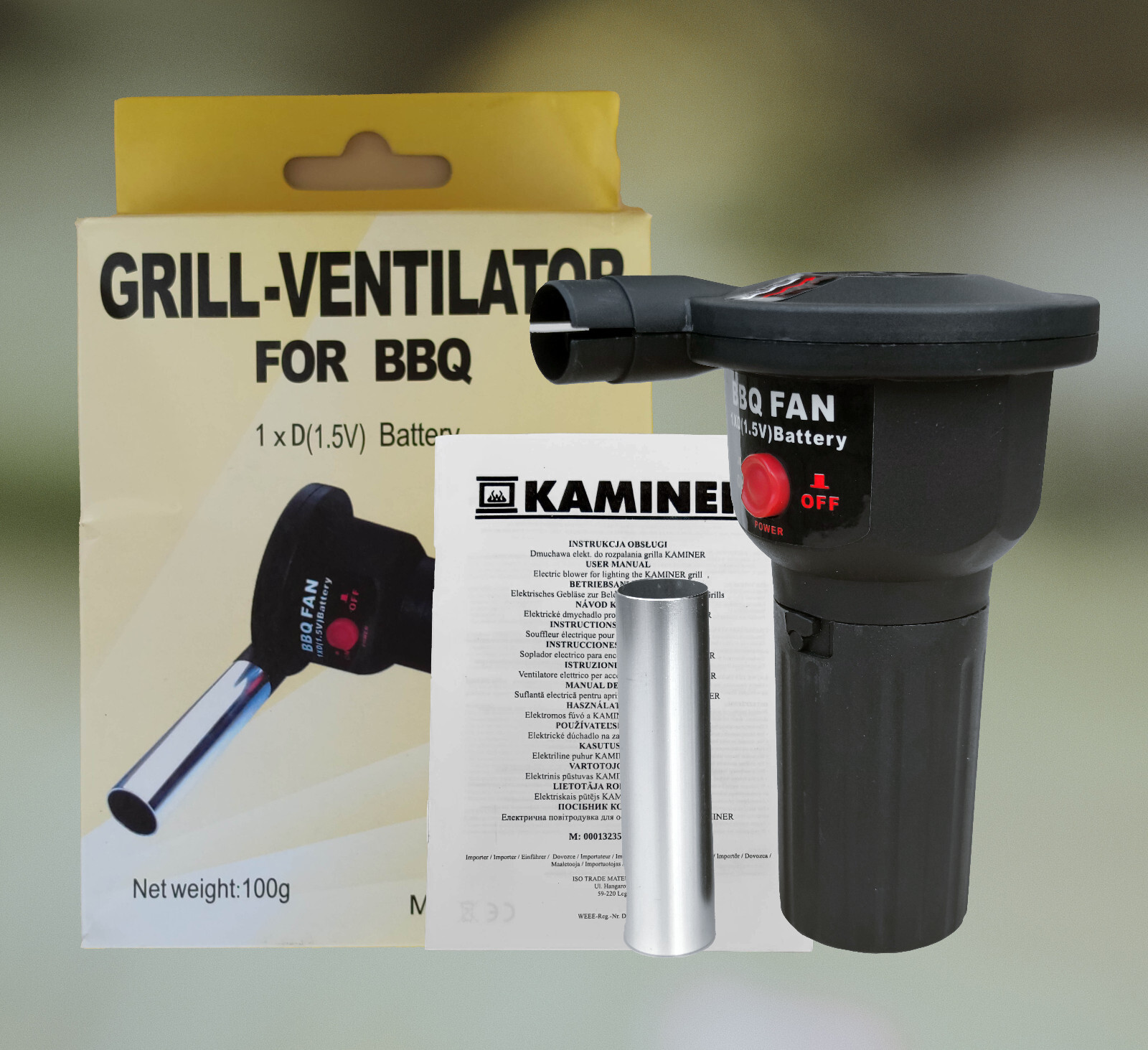 Grillfön Grillgebläse BBQ Fan Grillanzünder Kohleanzünder Grill Fön