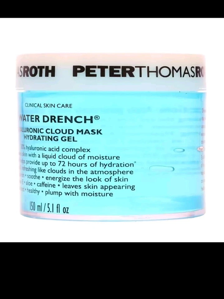 PETER THOMAS ROTH WATER DRENCH CLOUD MASK HYDRATING GEL 5.1 OZ ~ NEW DAMAGED BOX - Image 3 of 3