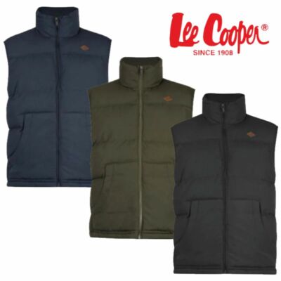 LEE COOPER HERREN ÄRMELLOSE STEPPJACKE JACKE WESTE