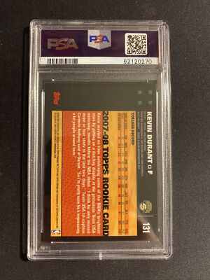 その他 KEVIN DURANT TOPPS CHROME RC #131 PSA 9 2007 TOPPS CHROME KEVIN DURANT ROOKIE RC #131 PSA 9 MINT | eBay