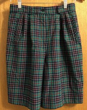 Pendleton women Vintage Unlined Wool Plaid Shorts Size 10 Retro