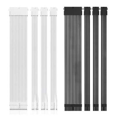 PC 18AWG Power Extension Cable Set SoftBraiding 1x24Pin 1x8Pin CPU 2x8Pin PCIE