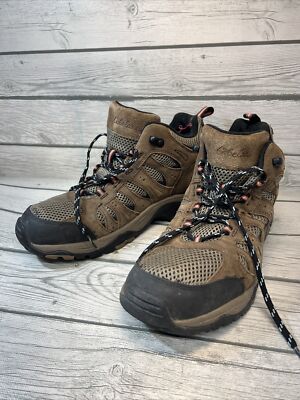 Cabela s Ascend Lisco Mens Mid Waterproof Hiking Work Boots Brown Leather Sz 10D