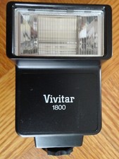 Vintage Vivitar 1800 Electronic Flash 35 mm Camera Shoe Mount