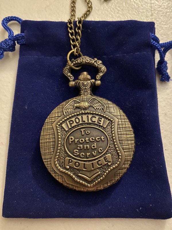 Police Protect And Serve Pocket Watch New And In Working Condition !!