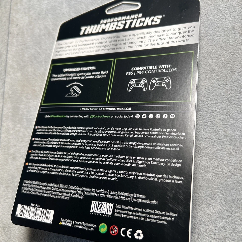 Kontrol Freek PS4 PS5 Controller High Performance FPS Grips Diablo Red 2pc NEW - Image 3 of 3