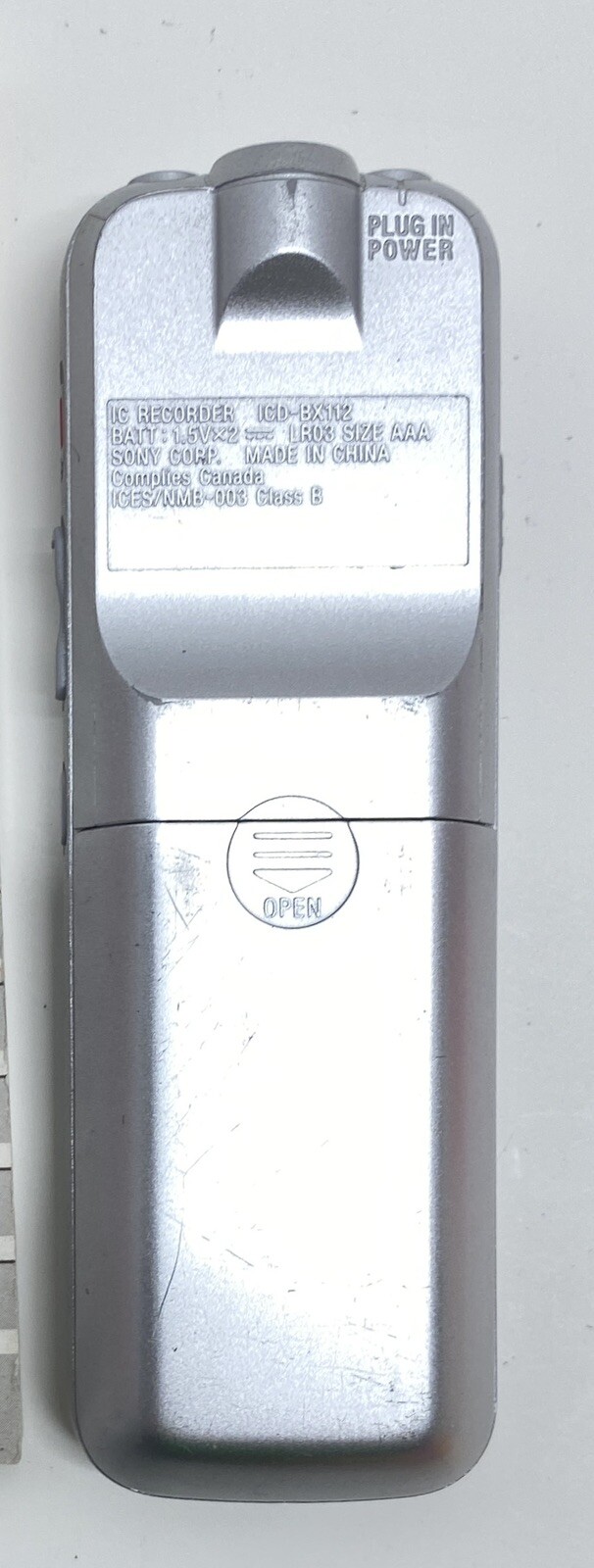 Sony IC Recorder Digital Handheld ICDBX112 W/Manual & Software Tested