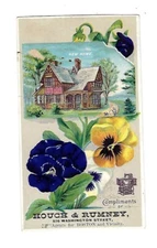 c1890 Trade Card Houch & Rumney, New Home Sewing Machine