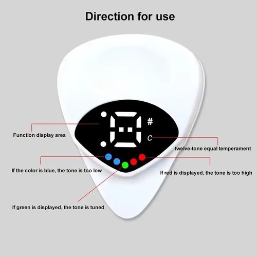 Guitar Tuner Guitar Pick - Dual-Function Musical Instrument Tune-N-Pick - Picture 3 of 9