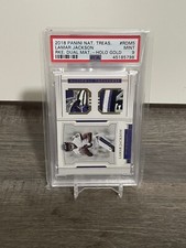2018 National Treasures Lamar Jackson Rookie Dual Logo Patch /10 PSA 9 Ravens Rc
