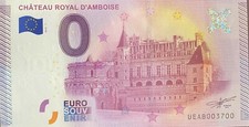 BILLET 0 EURO CHATEAU ROYAL D'AMBOISE  FRANCE 2015-1 NUMERO 3700