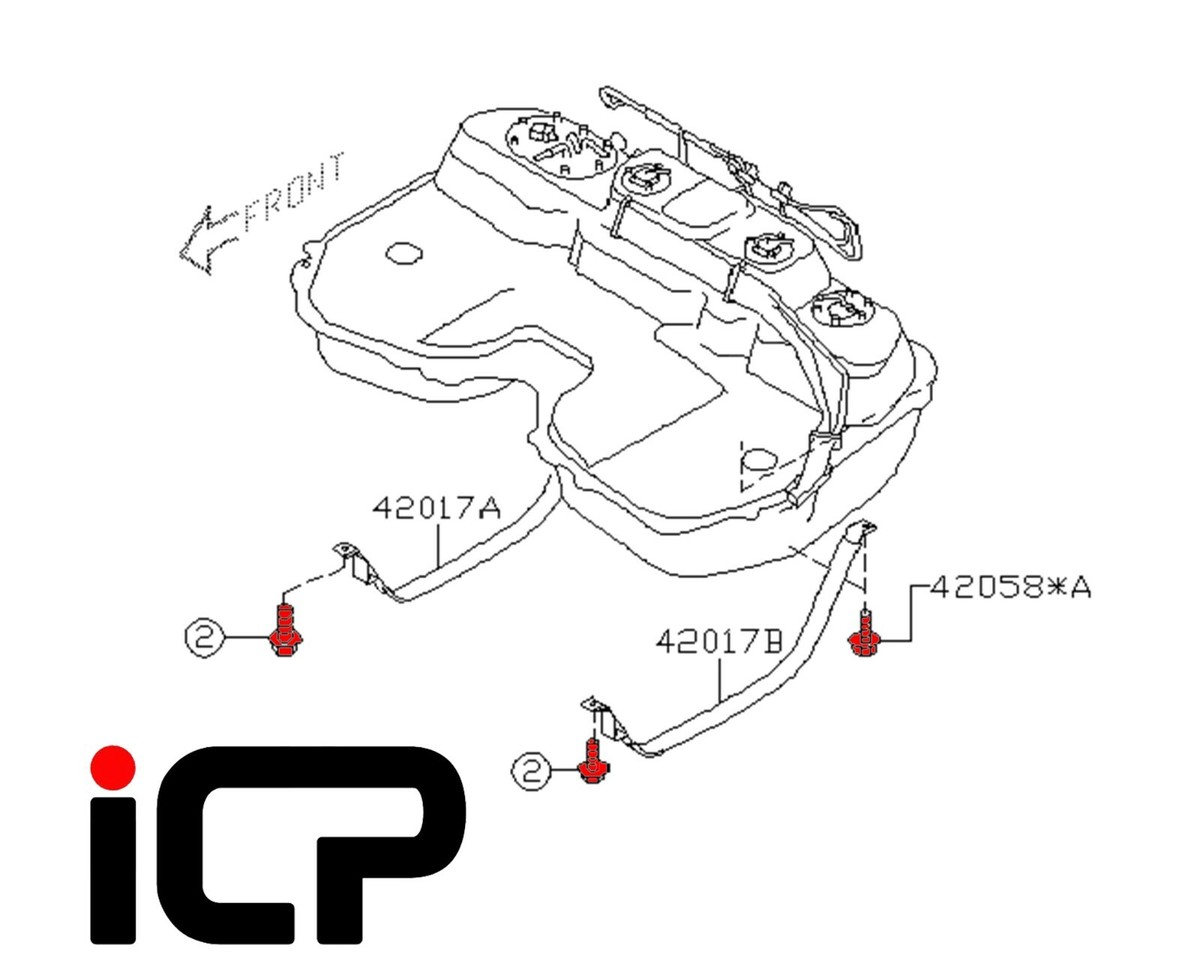 Genuine Fuel Tank Strap Bolts Fits: Subaru Impreza 92-07 WRX STi