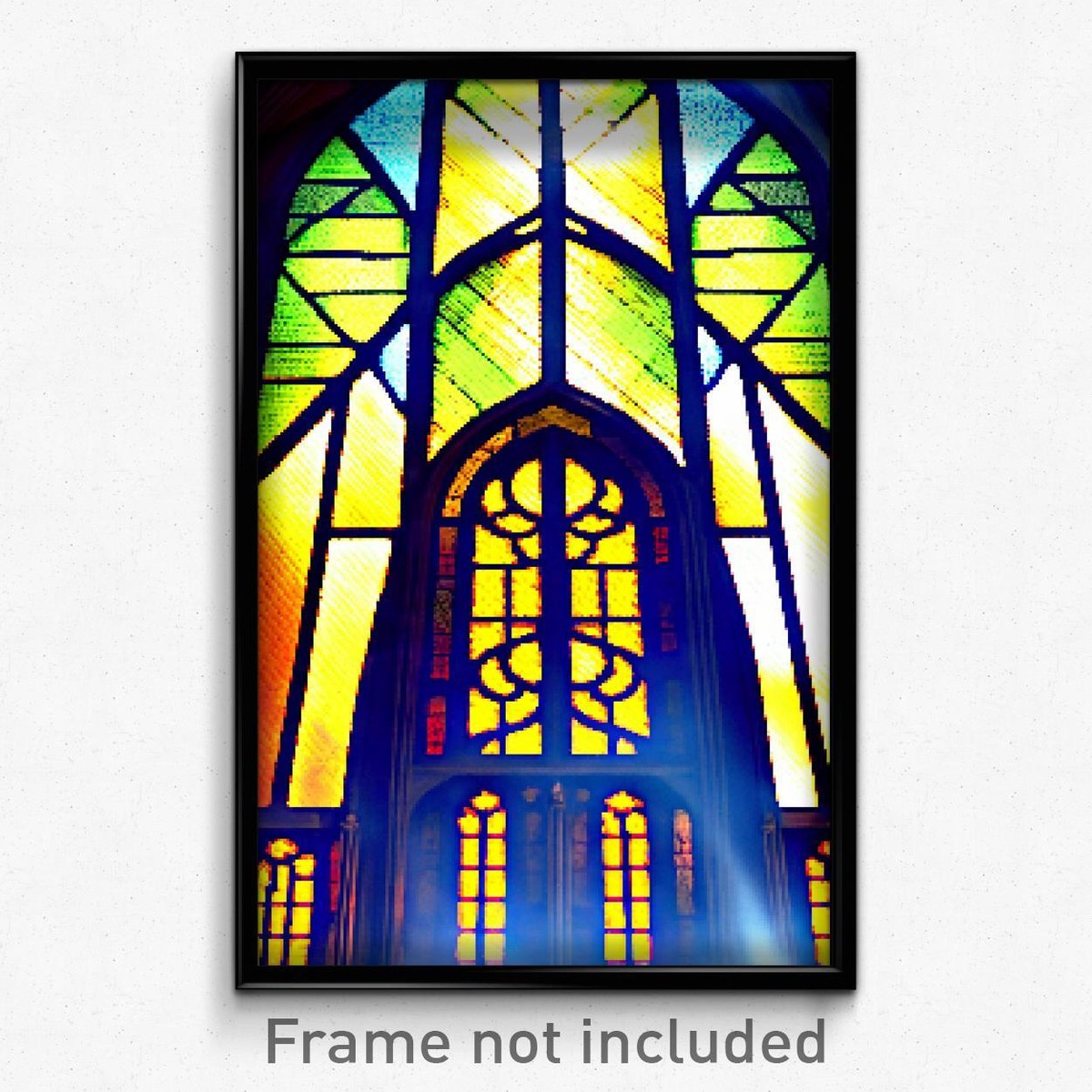 Pixel Art Poster - Heavenly Stained Glass (8 Bit Psychedelic Video
