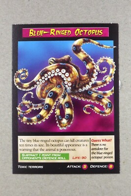 Weird N  Wild Creatures Toxic Terrors Card # Blue-Ringed Octopus # 2004