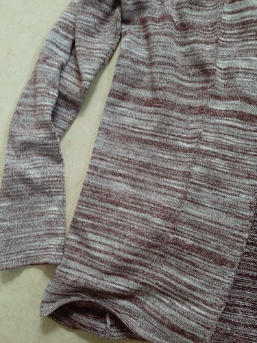 schöne Strick Jacke MULTIBLU Gr. L weinrot meliert, siehe Fotos - Bild 2 von 4