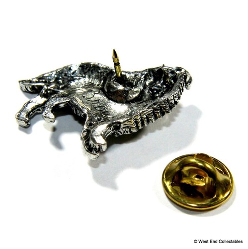 Fallow Deer Pewter Pin Brooch Badge -UK Handmade- Stag Antler Horn Hunting - Picture 3 of 3