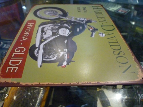 HARLEY-DAVIDSON THE 74 O.H.V HYDRA-GLIDE TIN SIGN / MAN CAVE - AU STOCK ! - Picture 5 of 7