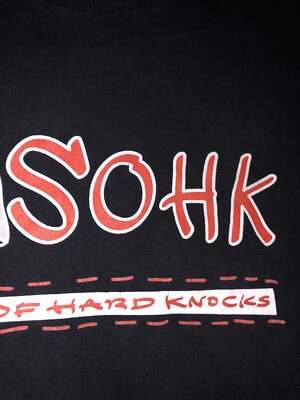 1990's Rare Vintage School of Hard Knocks T-Shirt Black SOHK