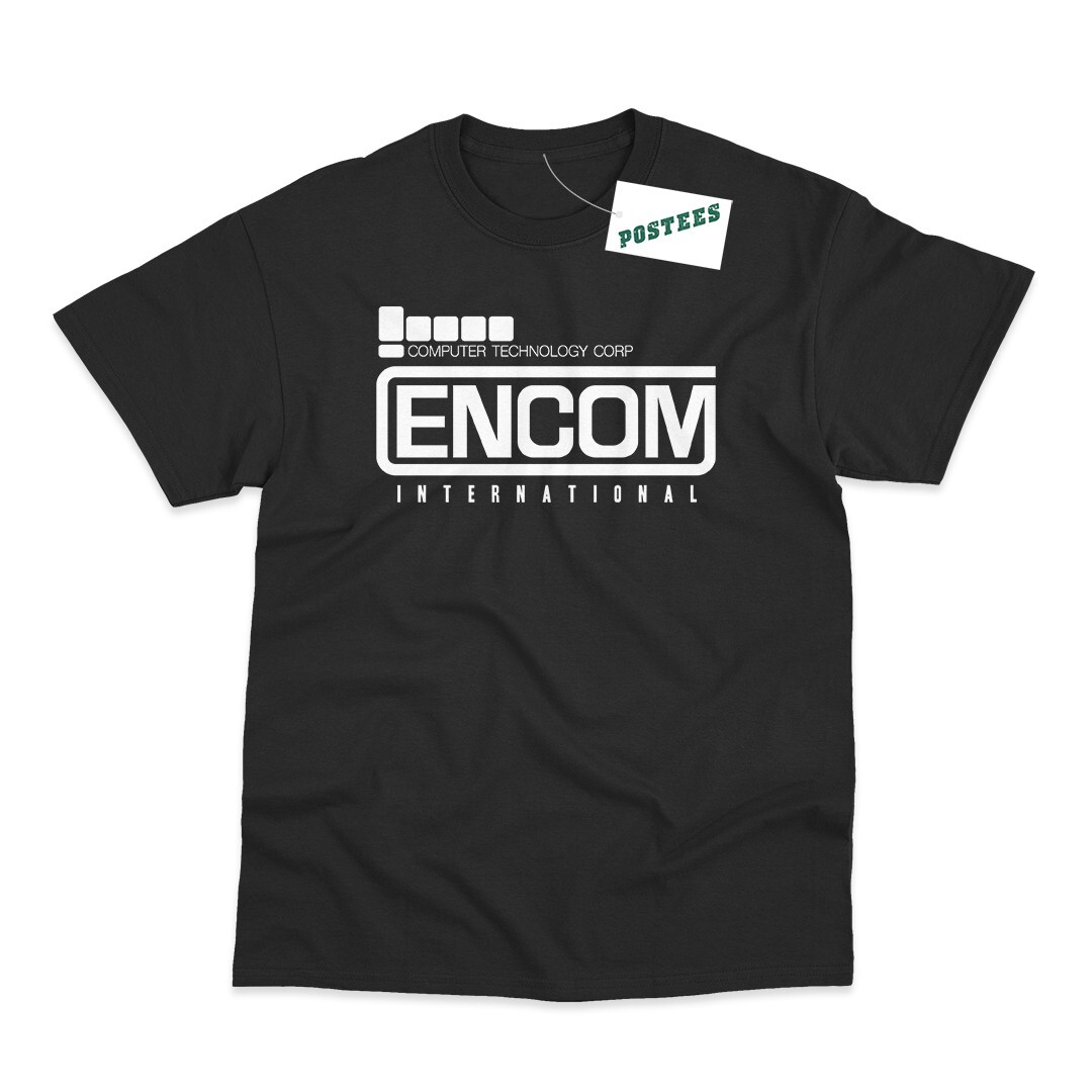 ENCOM International Inspired by Tron Retro Flynns Arcade Printed Black T-Shirt