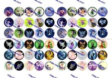 60 Precut 1" FAIRIES Bottle cap Images Set A