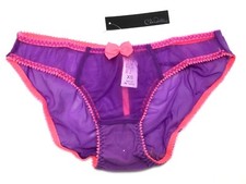 Love Claudette Dessous Mesh Ultra Violet Bikini Panty Women's Lingerie Intimates