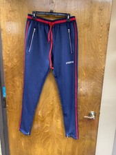 Men NWT "Karter Collection" blue /red. w/zippered pockets sweatpants . Size L