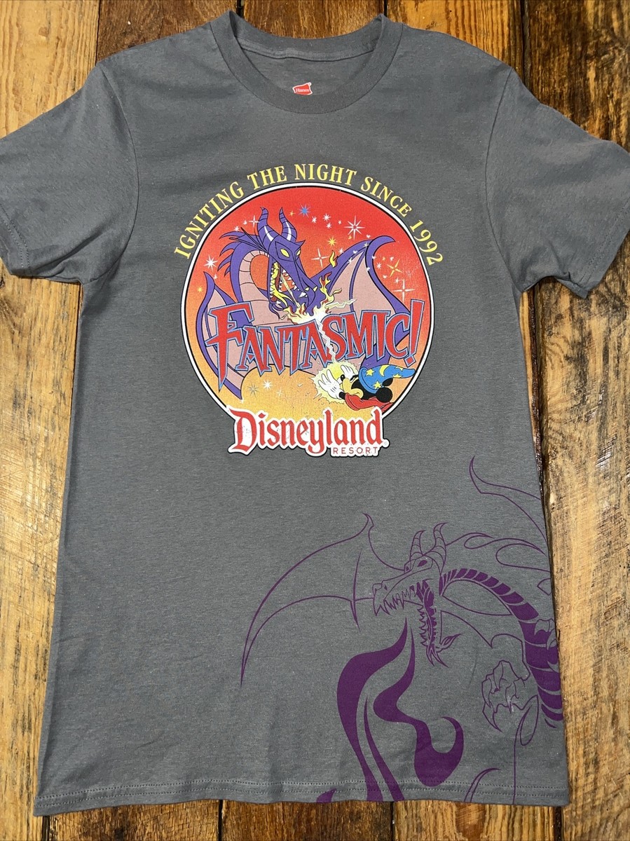 S) Disneyland Resort FANTASMIC DRAGON Show Shirt Mickey Mouse 